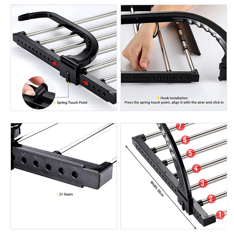 Giá Phơi Đồ Bằng Thép Không Gỉ Có Thể Gấp Gọn Tiện Dụng