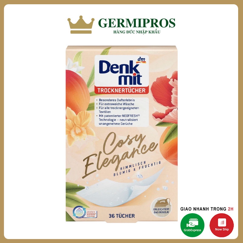 Giấy thơm quần áo Denkmit Cosy Elegance, chống ẩm mốc, giữ quần áo thơm tho