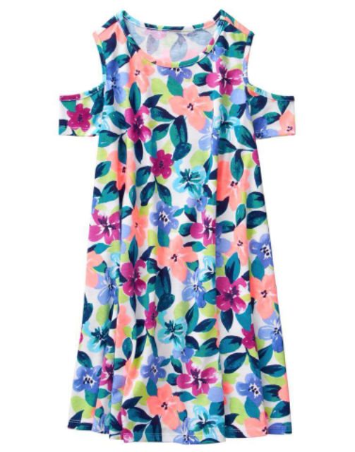 Cold Shoulder Girl Dress Gymboree. Đầm thun Hở vai bé gái. Gymboree. Vietnam xuất xịn. 5 MÀU. Hàng mới 2018.