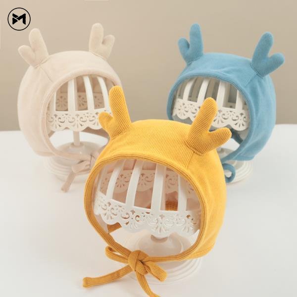 Mũ Len Giữ Ấm Hình Sừng Hươu Hoạt Hình Siêu Dễ Thương Thời Trang 2022 Cho Bé Sơ Sinh 3-12 Tháng Tuổi