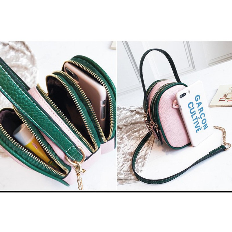 Túi Đeo Vai Mini Bằng Da Mềm Thiết Kế Đơn Giản