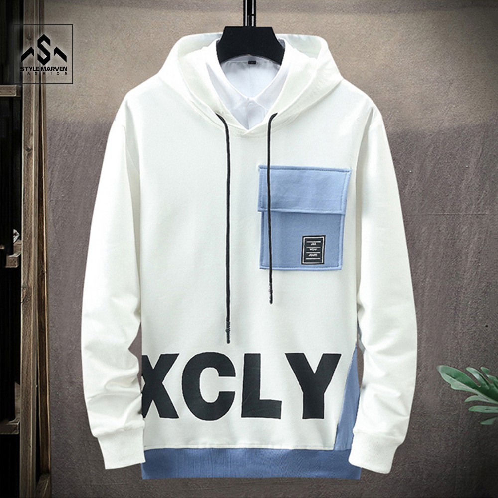 Hoodie nam thời trang thiết kế mũ trùm giữ ấm STYLE MARVEN áo nỉ KCLY phối túi trẻ trung - AO TOP NAM 90000187