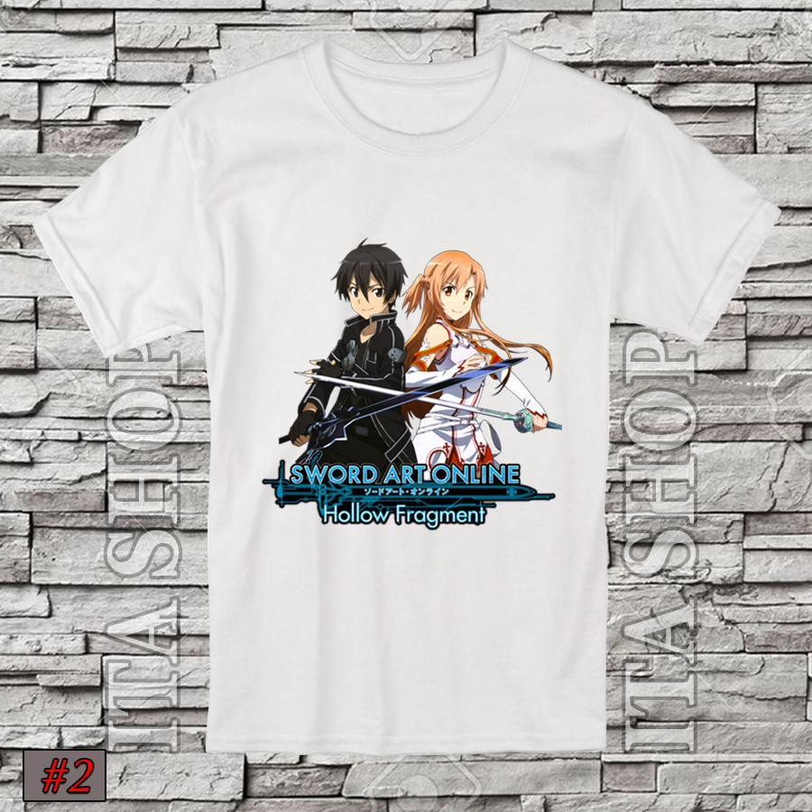 Áo Thun Anime Sword Art Online - SAO - Kirito & Asuna