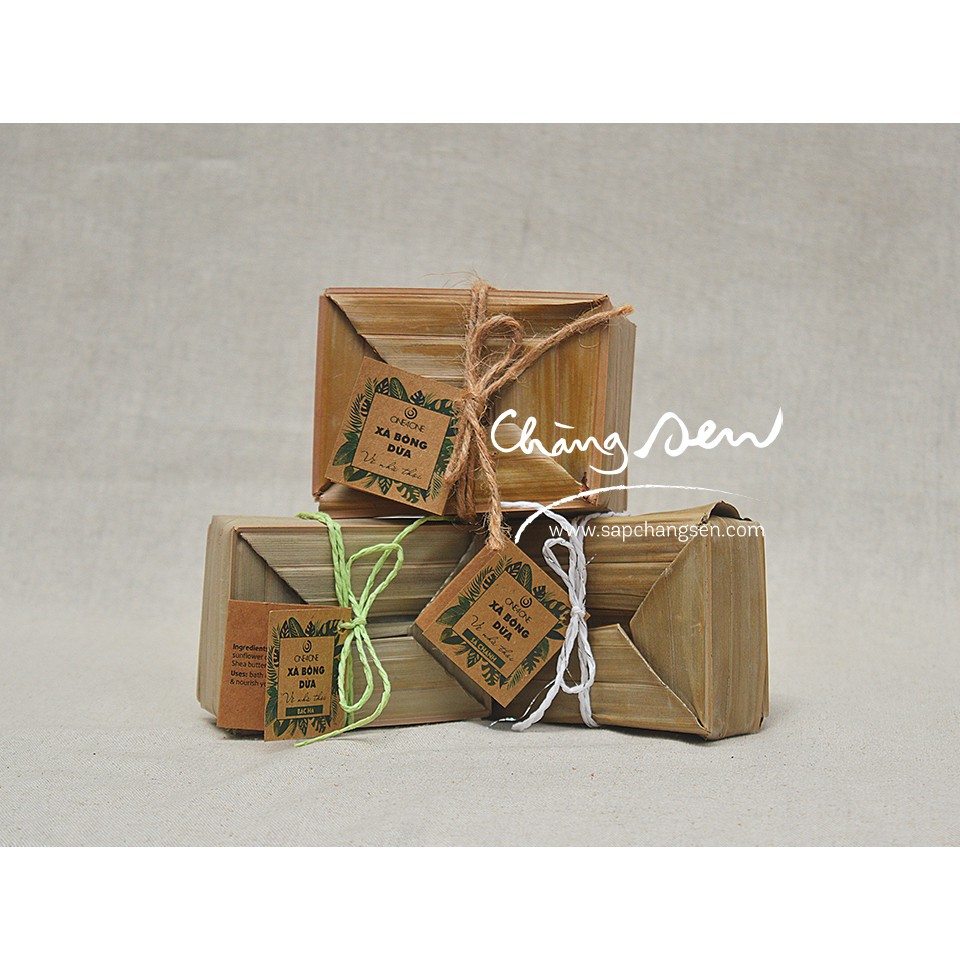 Xà Bông bọc Lá Dừa (One4One) - 100g | Hương Dừa/Bạc hà/Sả chanh