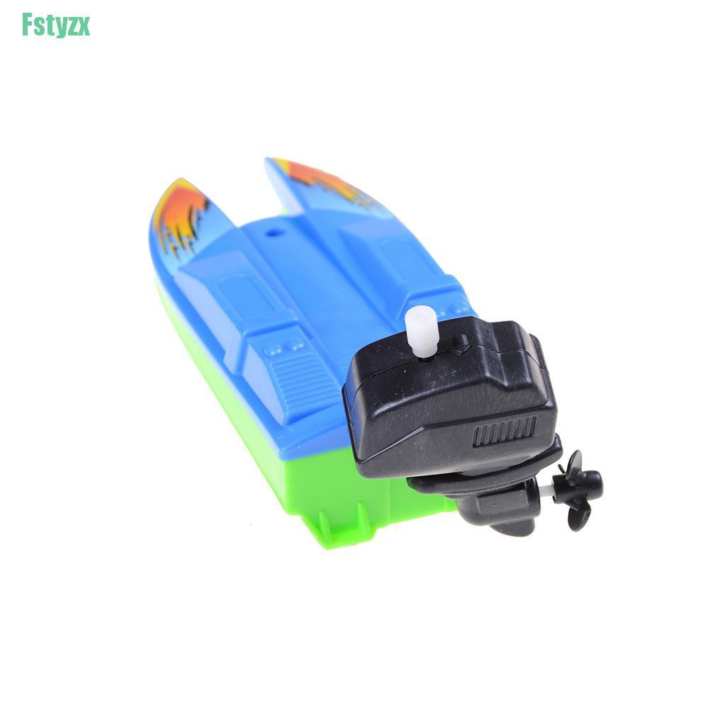 fstyzx 1 PC 1 PC Summer Outdoor Pool Ship Toy Wind Up Swimming Motorboat Boat Toy  For Kid