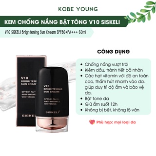Kem Chống Nắng Bật tone V10 Siskeli