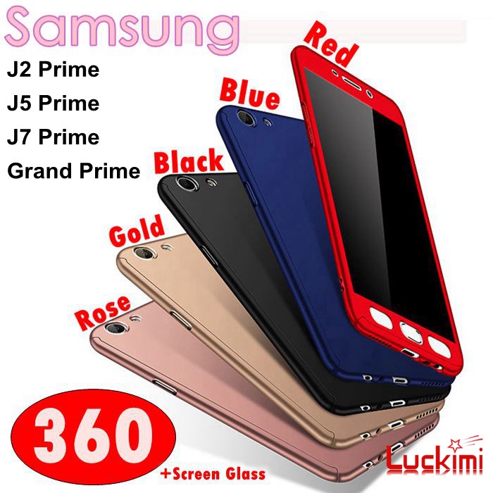 Ốp điện thoại nhựa cứng bảo vệ toàn diện 360 độ cho Samsung J2 Prime/J5 Prime/J7 Prime/Grand Prime