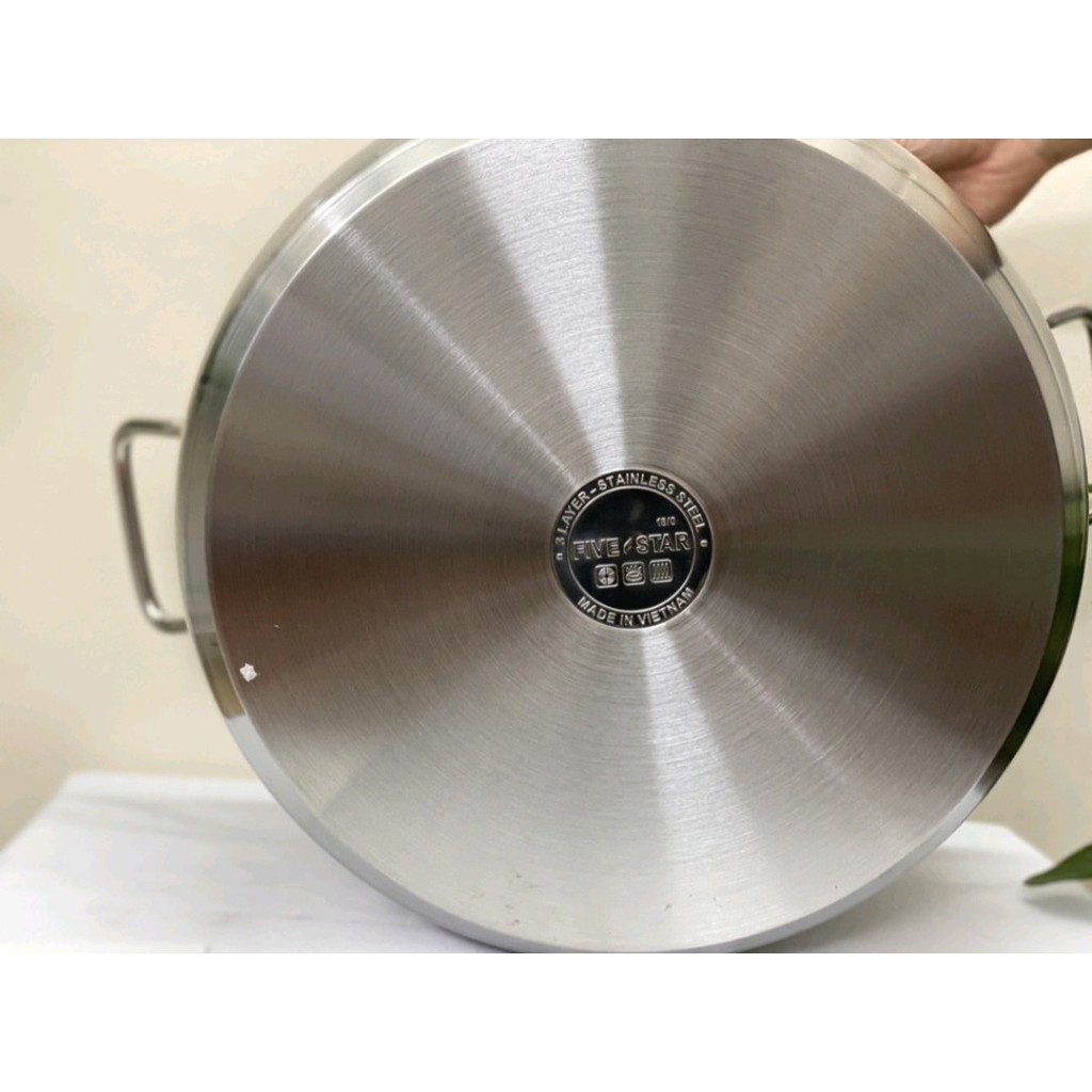 Nồi Inox 3 Đáy Luộc Gà Five Star Size 26-28-30-32 Cm