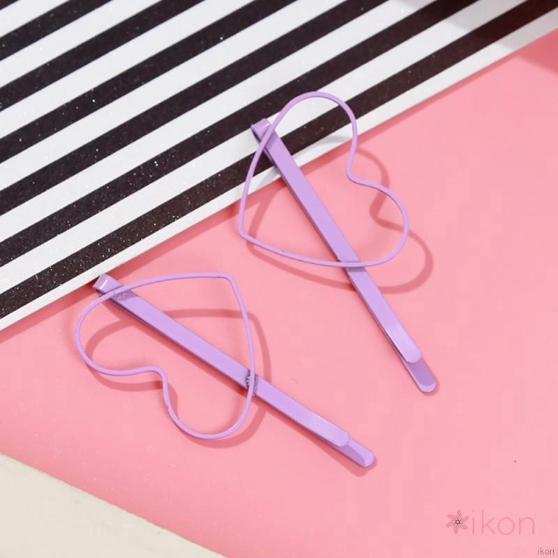 Kẹp tóc kim loại hình trái tim