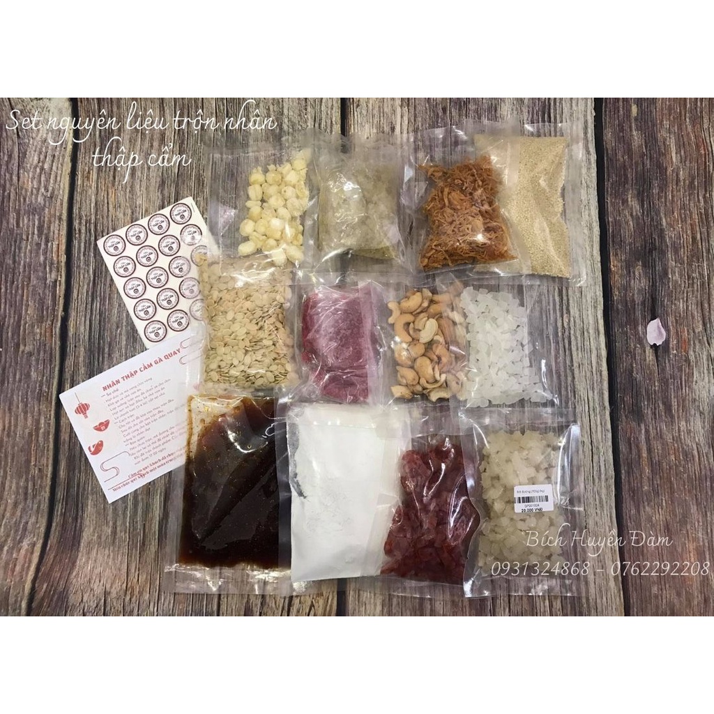 Set nguyên liệu làm nhân bánh trung thu thập cẩm có tặng kèm tem | BigBuy360 - bigbuy360.vn