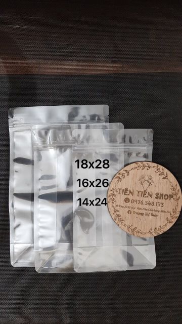 100g túi zipper trong 8 cạnh