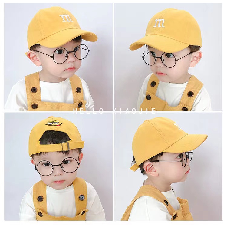 SANITKUN Mũ lưỡi trai thêu chữ M thời trang xuân hè cao cấp mới cho bé