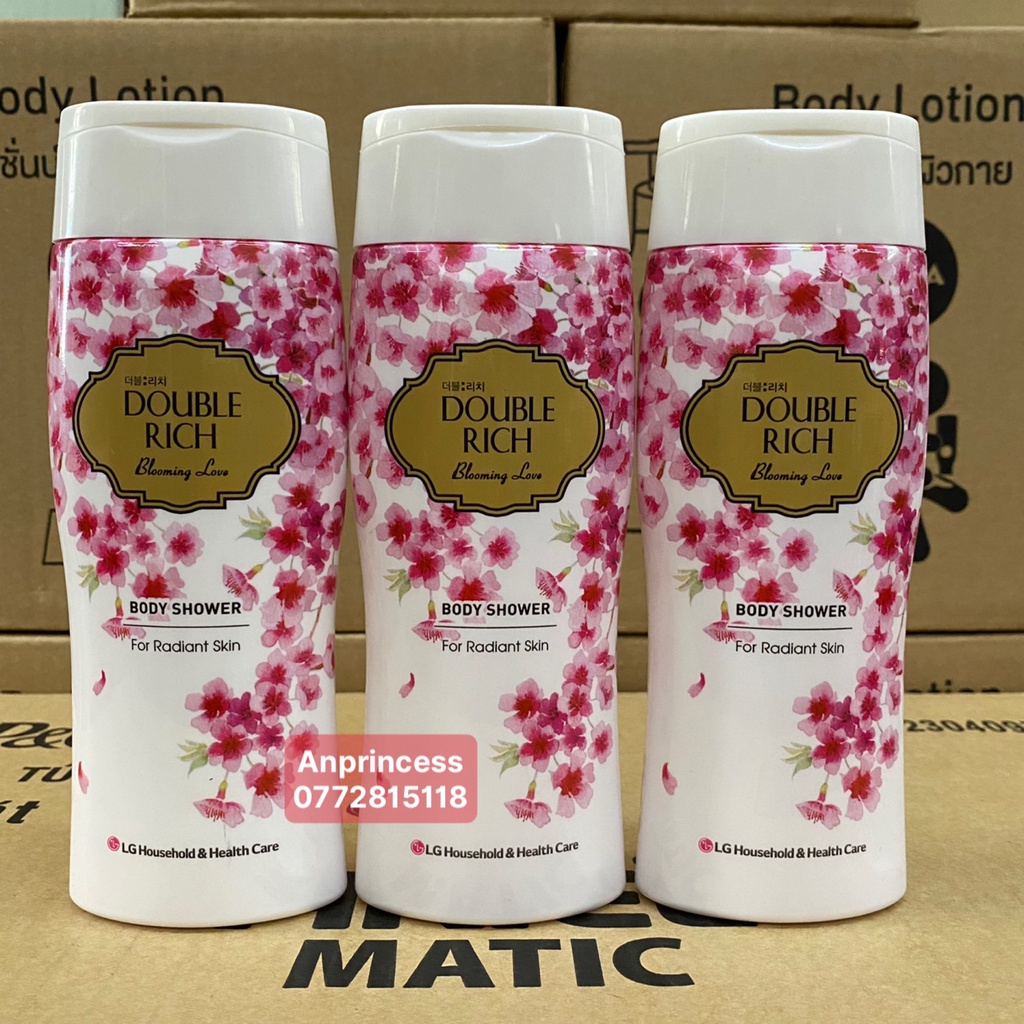 Sữa tắm DOUBLE RICH 200g Blooming Love Hoa anh đào(màu hồng)