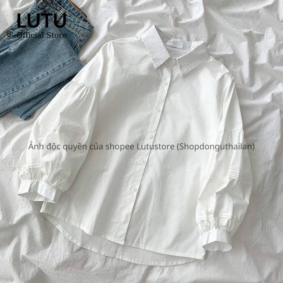 Áo Sơ Mi Nữ Tay Bồng Form Rộng Phong Cách Ulzzang