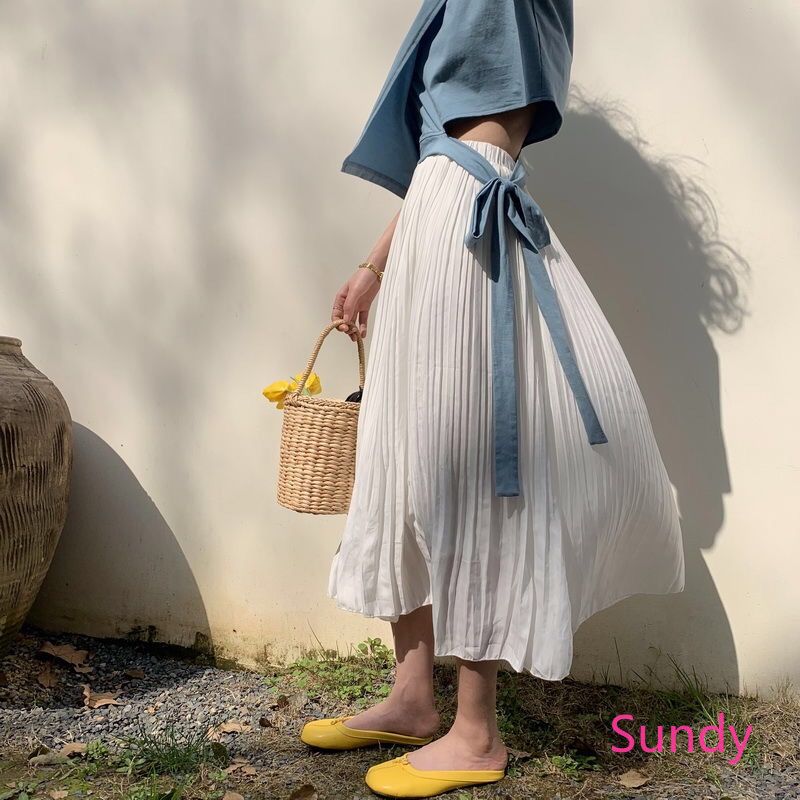 Áo thun thiết kế buộc dây lệch tà trẻ trung cho nữ