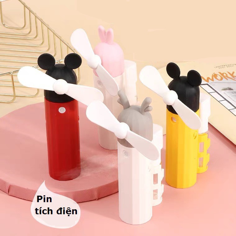 Quạt cầm tay phun sương để bàn nhỏ gọn pin sạc tích điện Gutek F11 | BigBuy360 - bigbuy360.vn