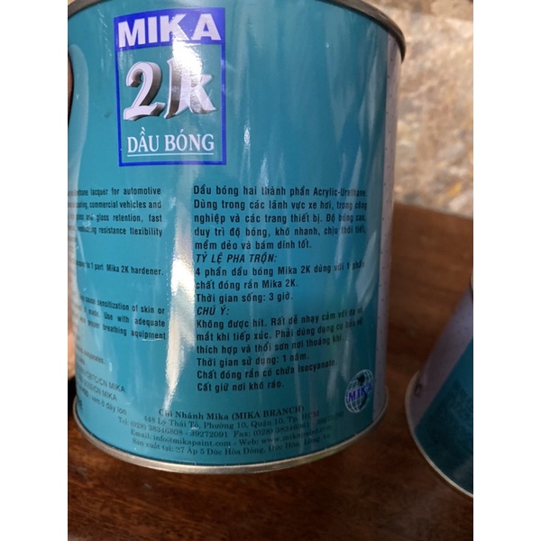 Bóng 2k MIKA 450, sơn bóng cao cấp dòng Mika. sơn xe các loại