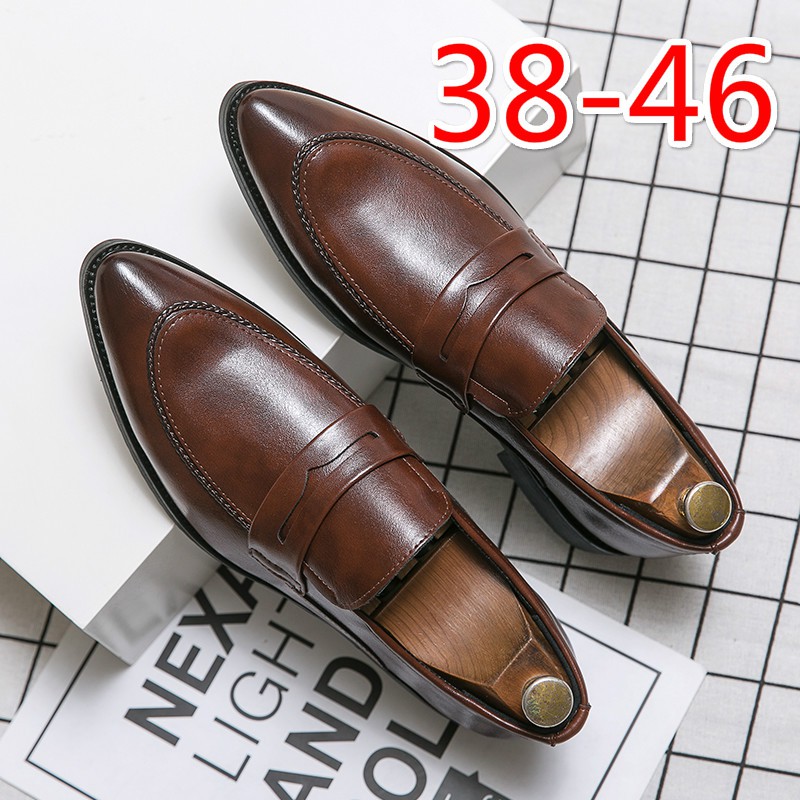 Giày Da Công Sở Sang Trọng Lịch Lãm Cho Nam Có Size Lớn 45 46