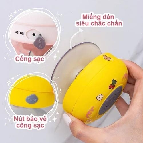 Loa nhà tắm, loa Bluetooth không dây, loa chống thấm nước, tặng kèm bộ sticker dễ thương