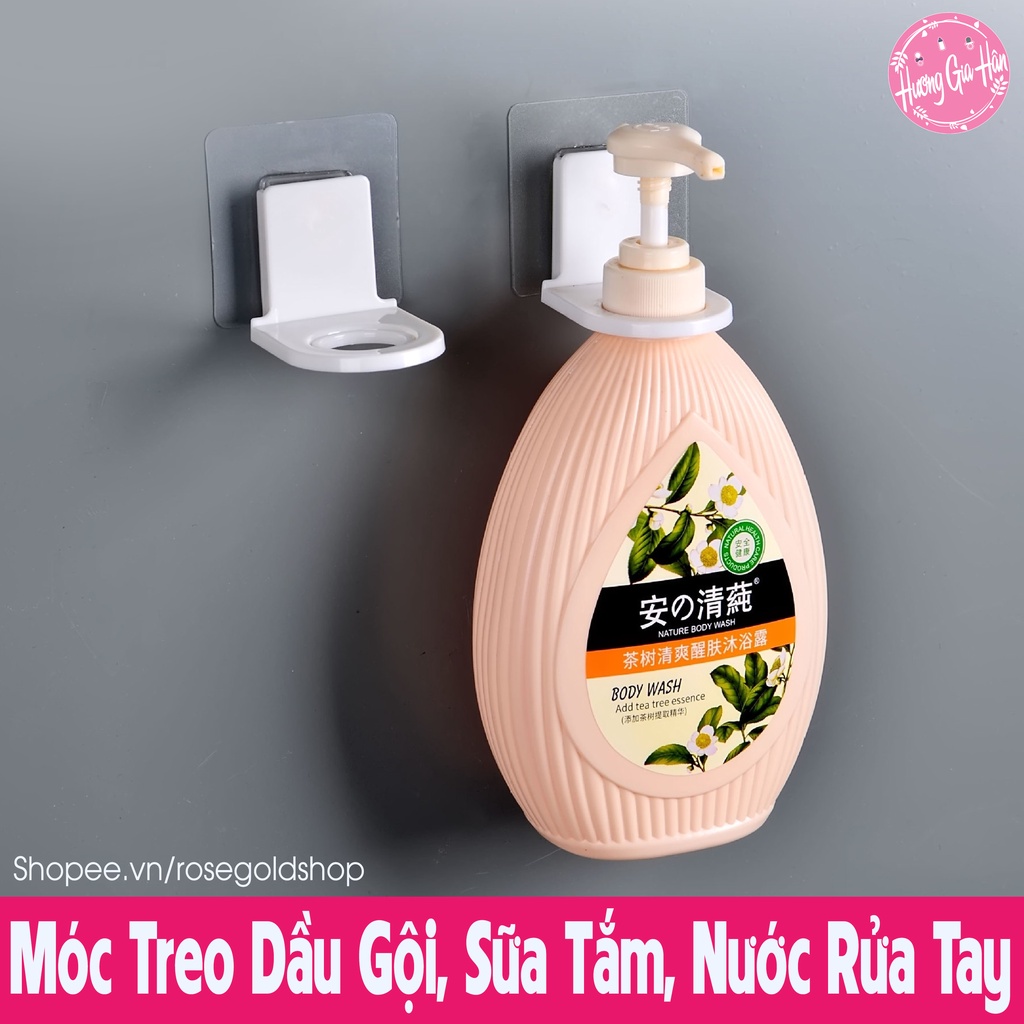 Móc Treo Dầu Gội, Sữa Tắm, Nước Rửa Tay Giúp Nhà Tắm, Bếp Gọn Gàng - Siêu Dính Siêu Chịu Lực