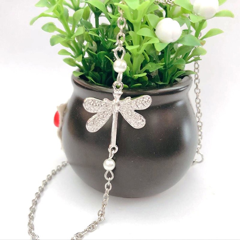 Lắc chân chuồn chuồn đính ngọc trai bạc | BigBuy360 - bigbuy360.vn