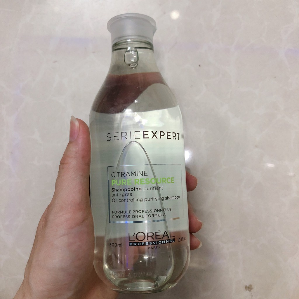 [L'oreal Chính hãng] [Siêu rẻ] Dầu gội làm sạch dầu Loreal Pure Resource 300ml (SPAIN)