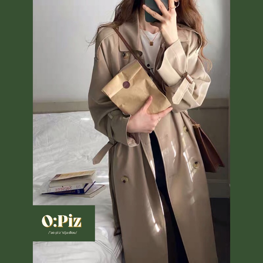 Áo Măng Tô Dáng Dài, Áo Mangto Nữ, Phong Cách Thu Đông Hàn Quốc, Áo Khoác Măng Tô Nữ 2 Lớp Dày Dằn Kèm Đai | BigBuy360 - bigbuy360.vn