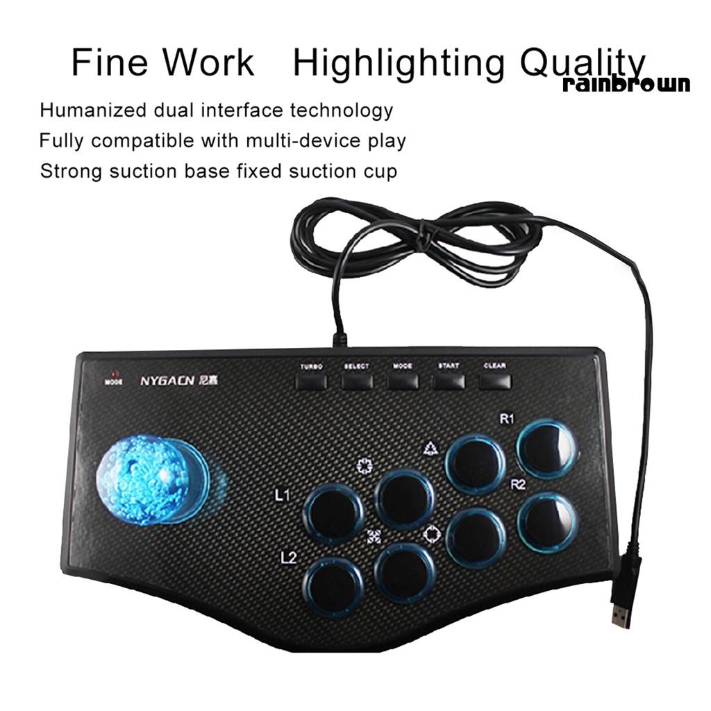 Bộ điều khiển game Arcade Rocker USB cho PS2/PS3/Xbox PC TV Box Laptop