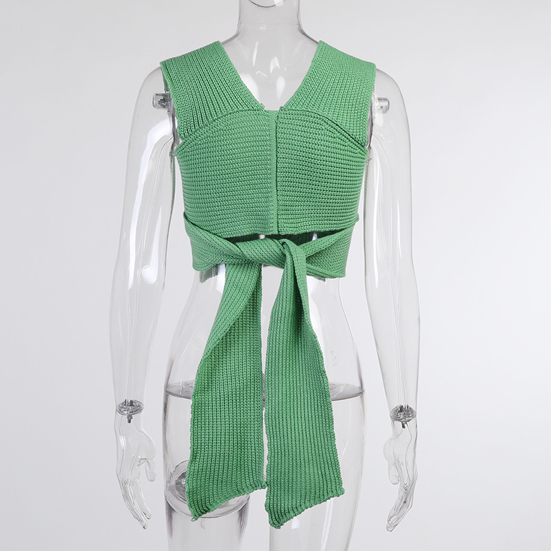 DUNEA Áo Len Không Tay Thiết Kế Gợi Cảm Thời Trang Cho Nữ