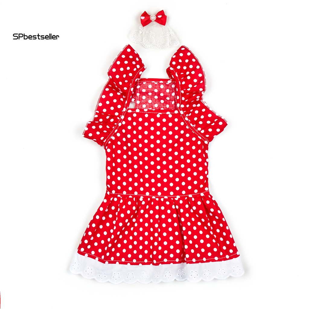 Đầm Họa Tiết Chấm Bi Xinh Xắn Cho Thú Cưng