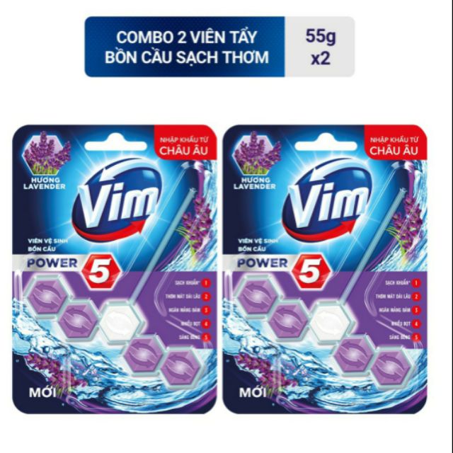 COMBO 2 VIÊN TẨY BỒN CẦU VIM 55G