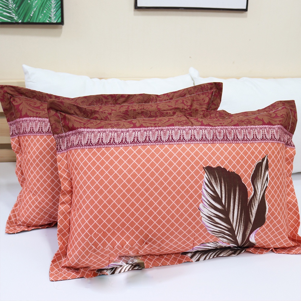 Bộ Sét 5 Món Chăn Hè Và Ga Gối Kèm Vỏ Gối Ôm | Mẫu Hoa Trà Nâu - NguyetBedding