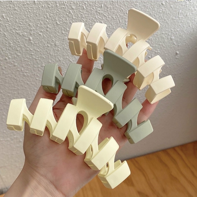 Kẹp tóc nhựa xoắn zic zac màu sắc nhẹ nhàng