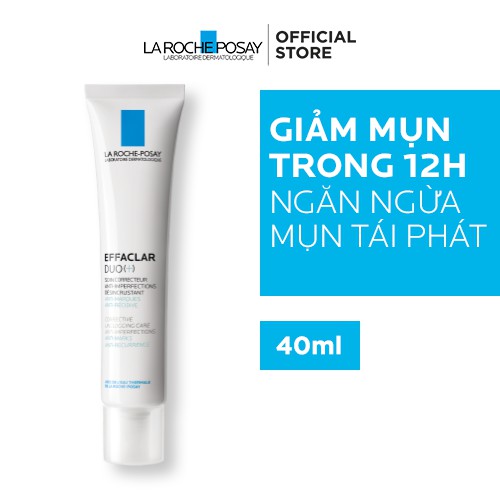 [Mã FMCGMALL -8% đơn 250K] Kem dưỡng da thông thoáng lỗ chân lông ngừa thâm và mụn La Roche-Posay Effaclar Duo+ 40ml