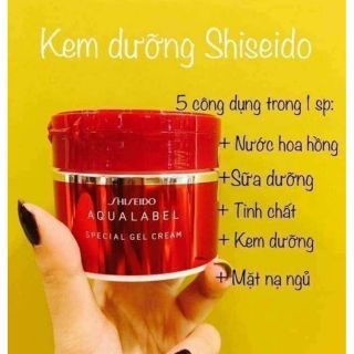 Kem dưỡng da Aqualabel Shiseido màu đỏ