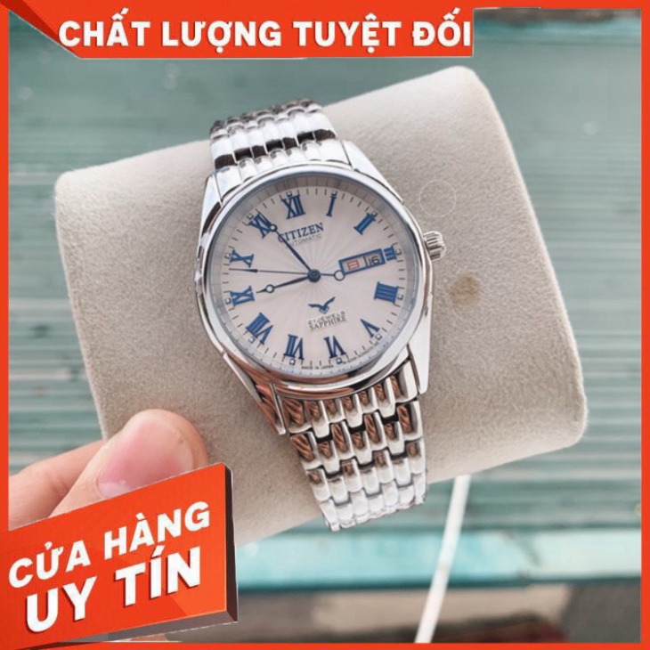 Đồng Hồ Nam citizen Sapphire CA35 Case 38mm Mặt vân Cọc La Mã Máy Cơ Automatic Nhật