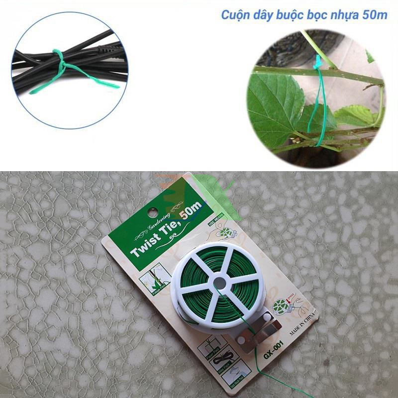 Cuộn dây buộc đồ đa năng Twist Tie, 50m - 100m (Dây nhựa, lõi kẽm)