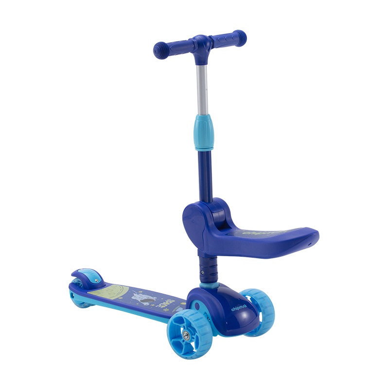 Xe Scooter 3 Bánh Đa Chức Năng Chipmunk 2 Trong 1 Tải Trọng 20KG Dễ Dàng Tháo Lắp 2 Màu Xanh Hồng