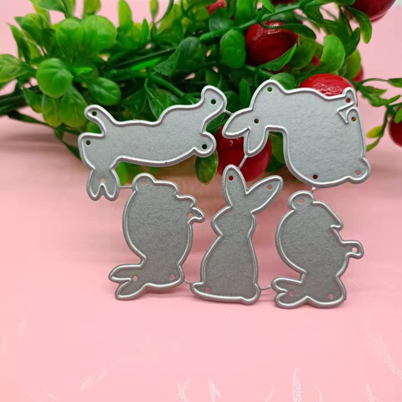 Khuôn Cắt Giấy 5 Trong 1 Hình Thỏ Phục Sinh