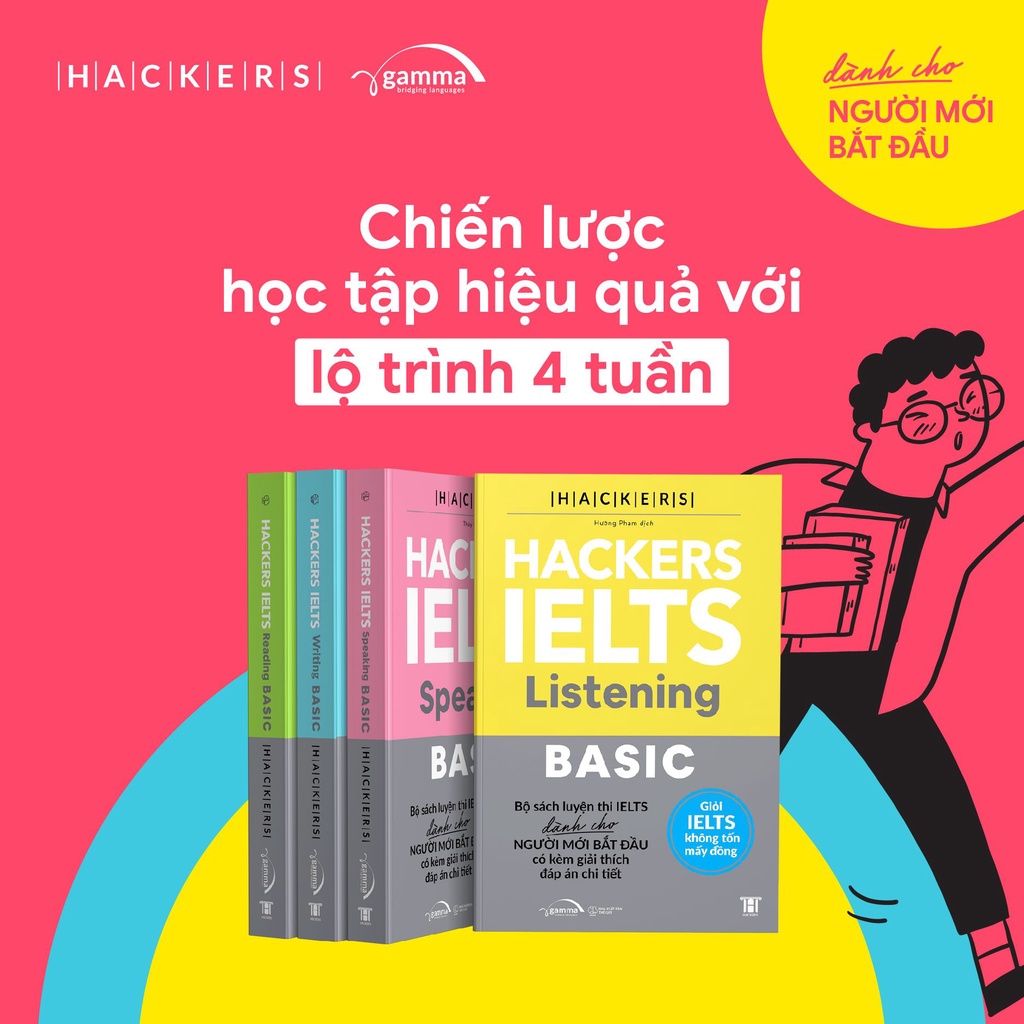 Sách - Combo Hacker Ielts Basic (Bộ 4 cuốn)
