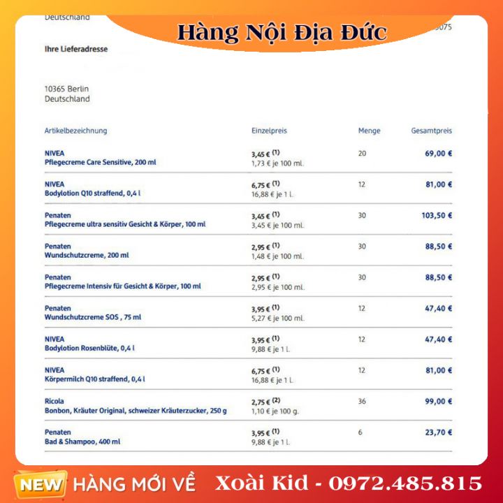 Dưỡng thể Nivea Q10+Vitamin C giúp trắng da, chống lão hoá của Đức- Nội địa Đức Đủ Bill