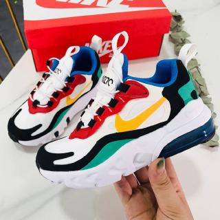 Giày trẻ em! Nike Air Max 270 React giày thể thao chạy bộ unisex nguyên bản