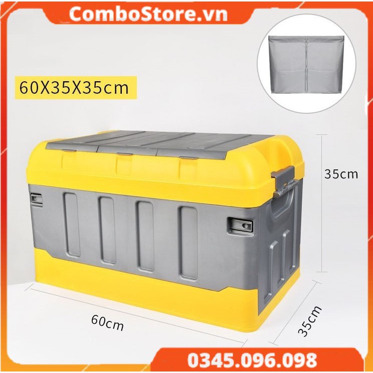 Thùng đựng đồ ô tô gấp gọn - hộp đựng đồ cốp xe hơi đa năng 75 lít
