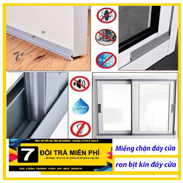 Nẹp cửa sổ chống gió lùa, ron cửa cản bụi CS2 dùng cho cửa nhôm kính kéo, đẩy - KAPU