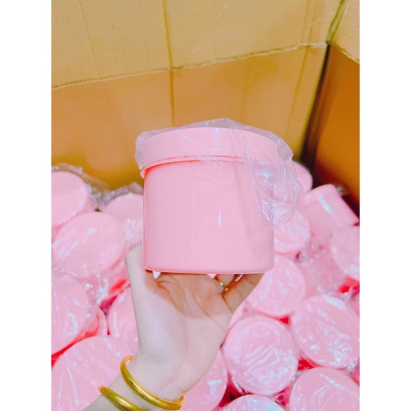 hủ nhựa đựng kem 500g màu hồng phấn ( hường )