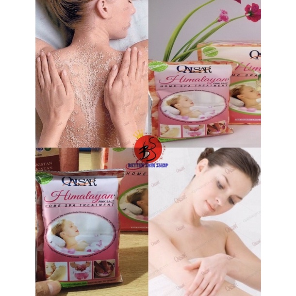 Muối tắm Himalayan Qaisar tẩy da chết body (combo 5 gói*100gr)