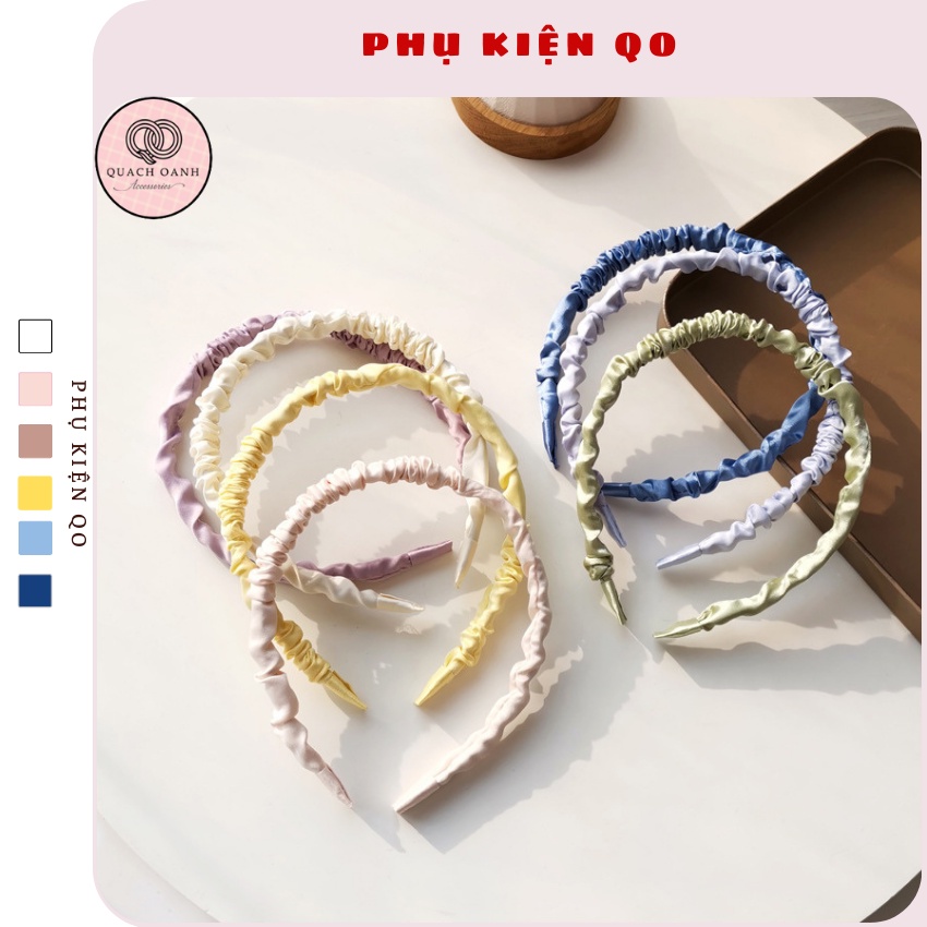 Bờm vải cài tóc ,băng đô cài tóc vải Pastel phong cách công chúa xinh xắn - BOM39