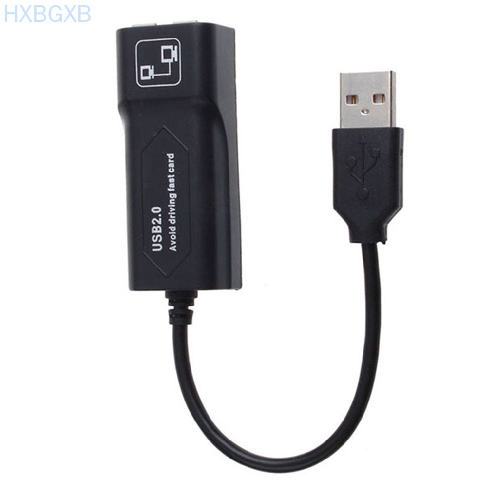 HXBG PC USB2.0 Ethernet Adapter Laptop Network Card USB Lan Mini Network Adapter USB to RJ45 10/100 Mbps
