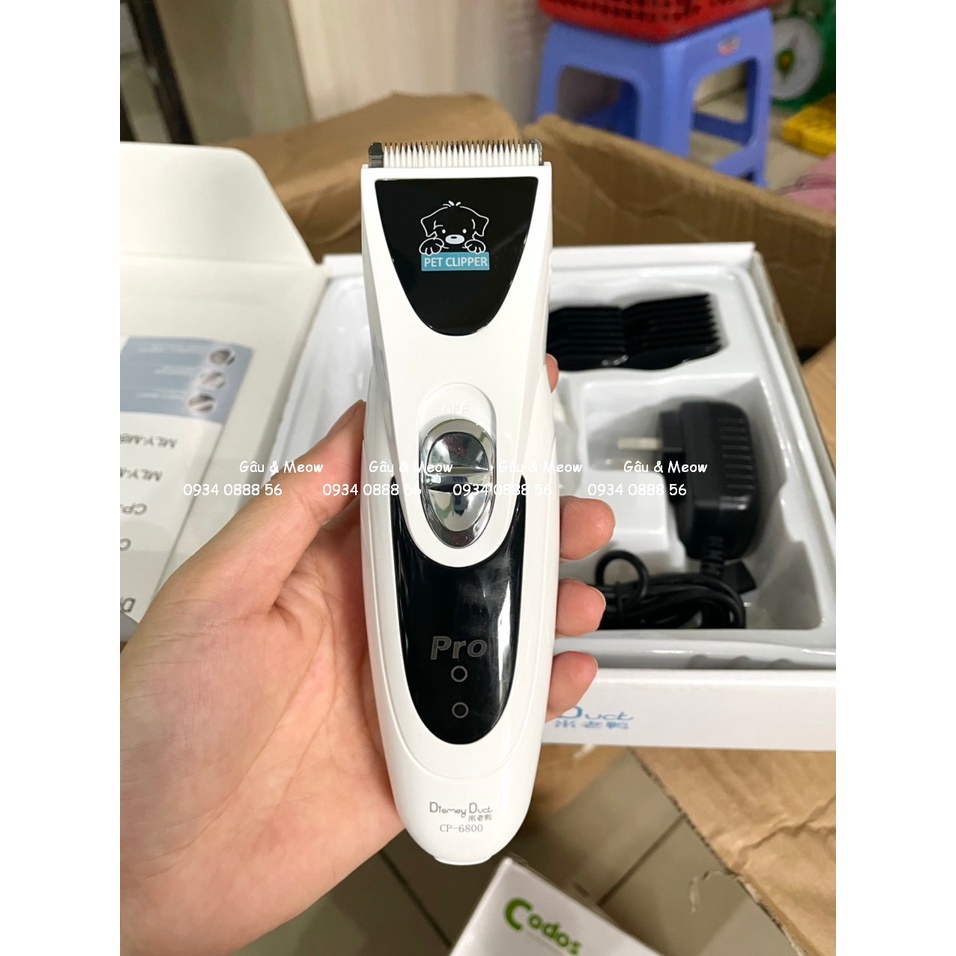 Tông Đơ Cắt Tỉa Lông Chó Mèo - Dismey Duck CP 6800  hộp xanh dương