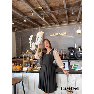 ĐẦM XẾP LY NƠ VAI (ĐEN)